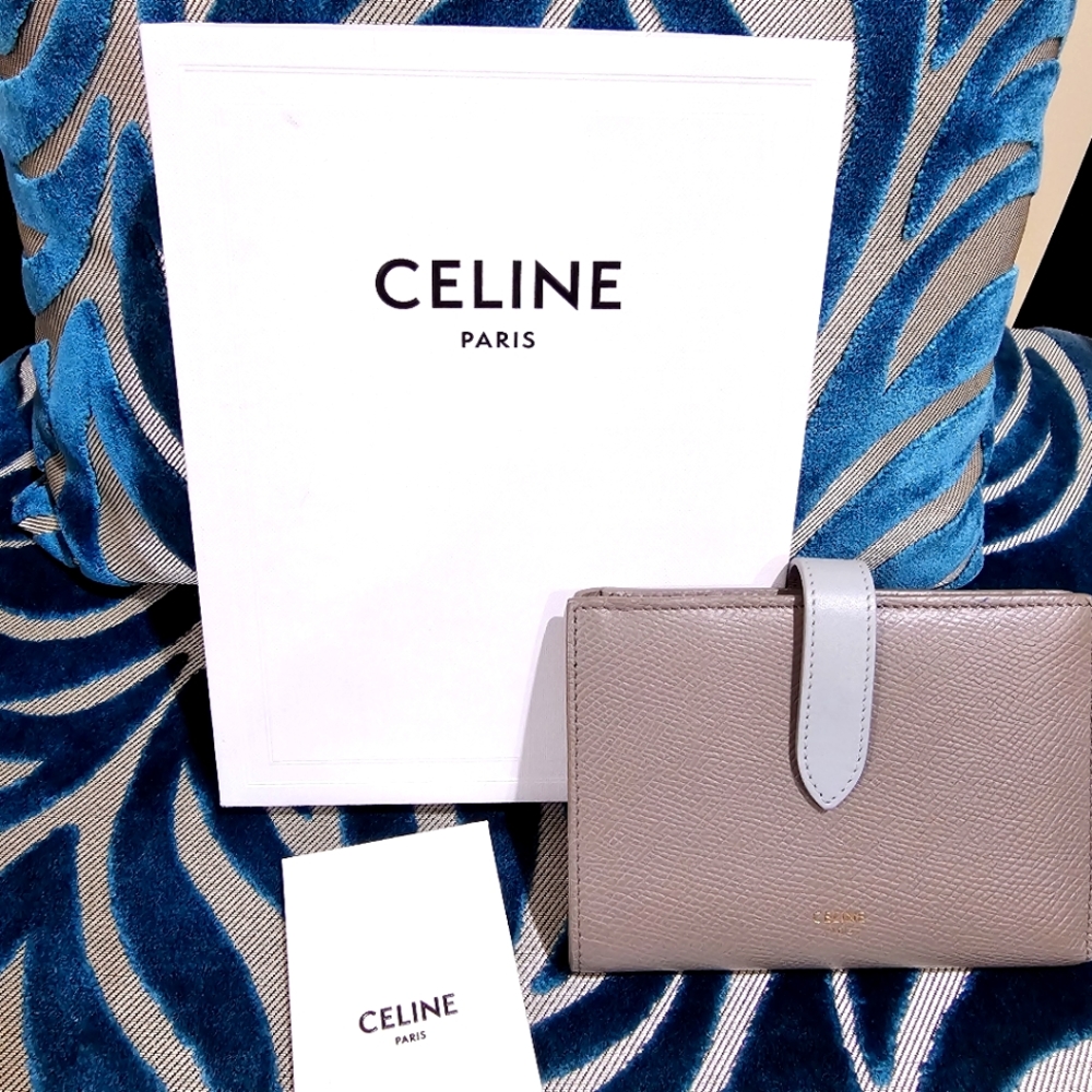Authentic Celine Grained Pebble Leathee Wallet